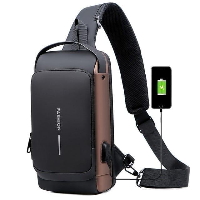 Mochila Anti-Furto com Senha USB Slim Bag - Minha loja