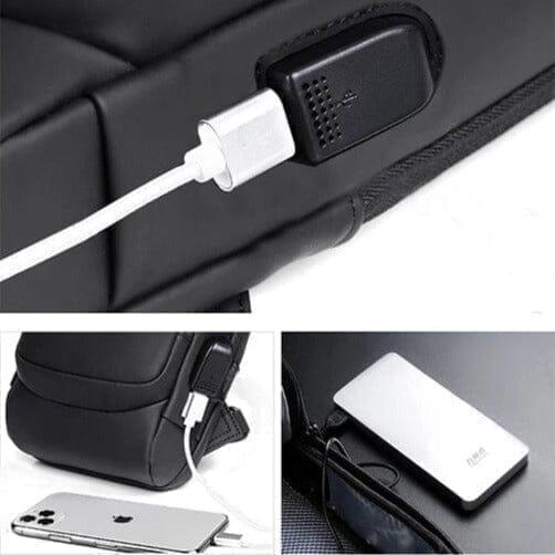Mochila Anti-Furto com Senha USB Slim Bag - Minha loja